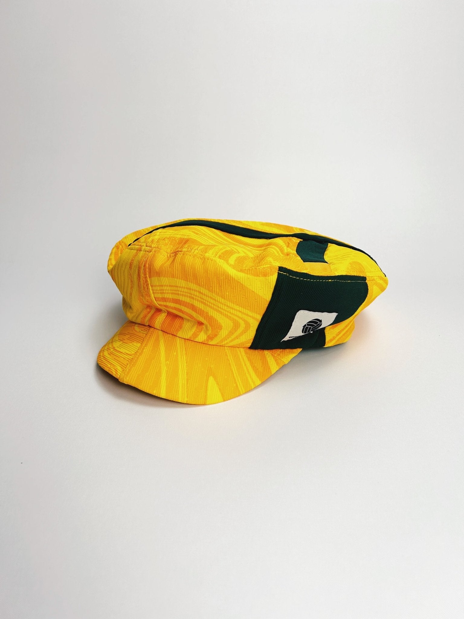 Green & Gold Off - cut Beret (with brim) - Unwanted FC - stride