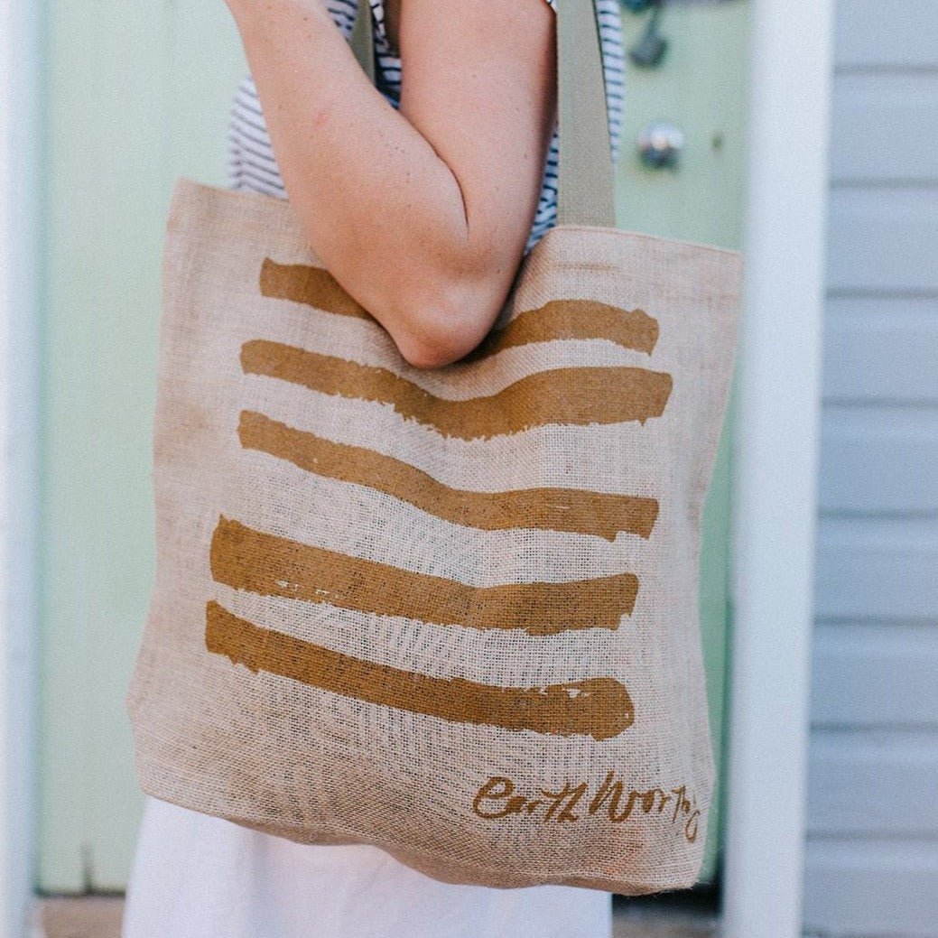 Jute Grocery Bag - Strength - Earth Worthy - stride