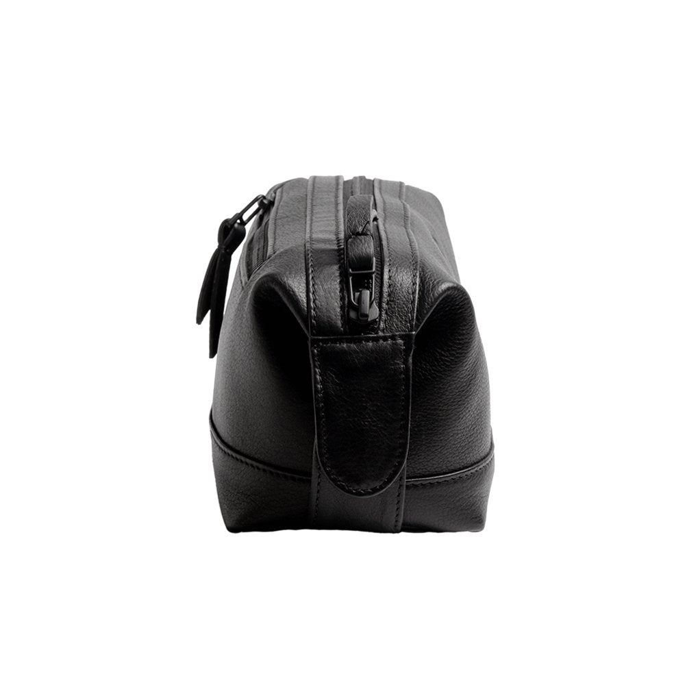 Leather Toiletry Bag Black - Bethikal - stride