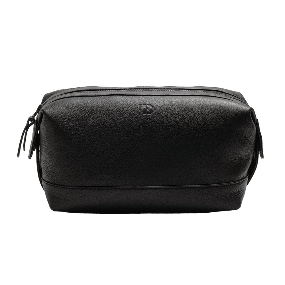 Leather Toiletry Bag Black - Bethikal - stride