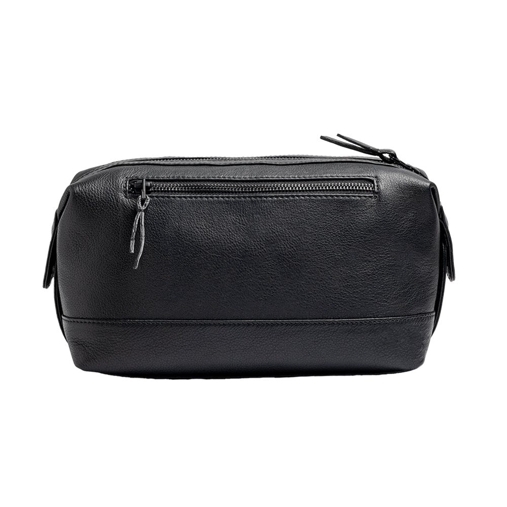 Leather Toiletry Bag Black - Bethikal - stride