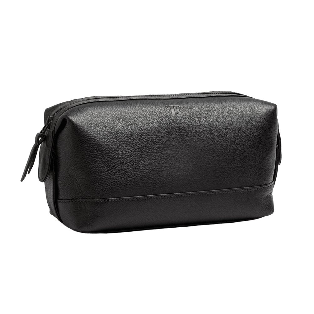 Leather Toiletry Bag Black - Bethikal - stride