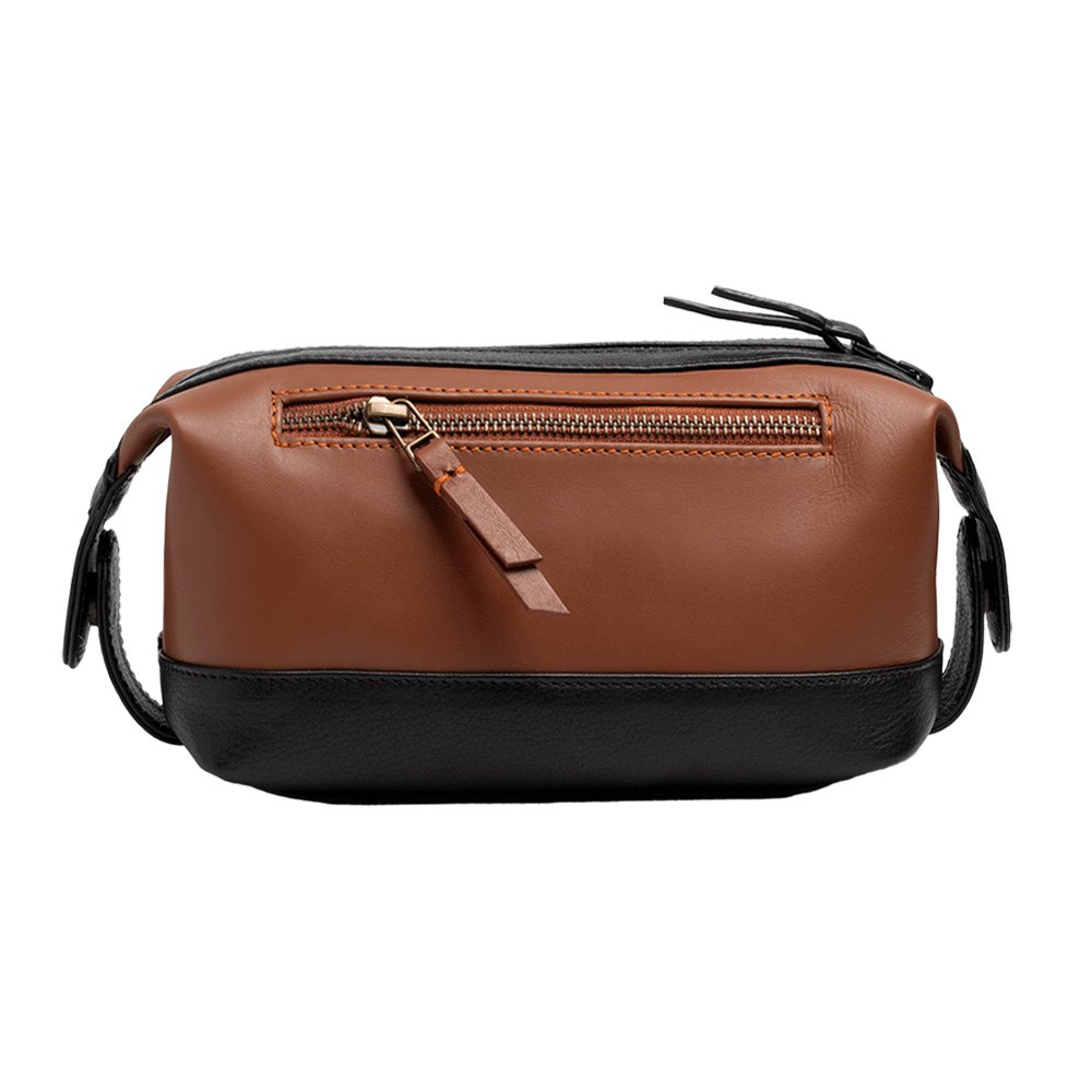 Leather Toiletry Bag Tan - Bethikal - stride