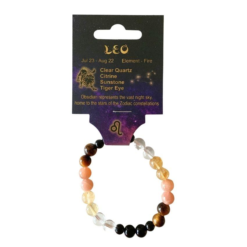 Leo | Crystal Healing Bracelet for Zoadic Energy - Empowered Clothing - stride