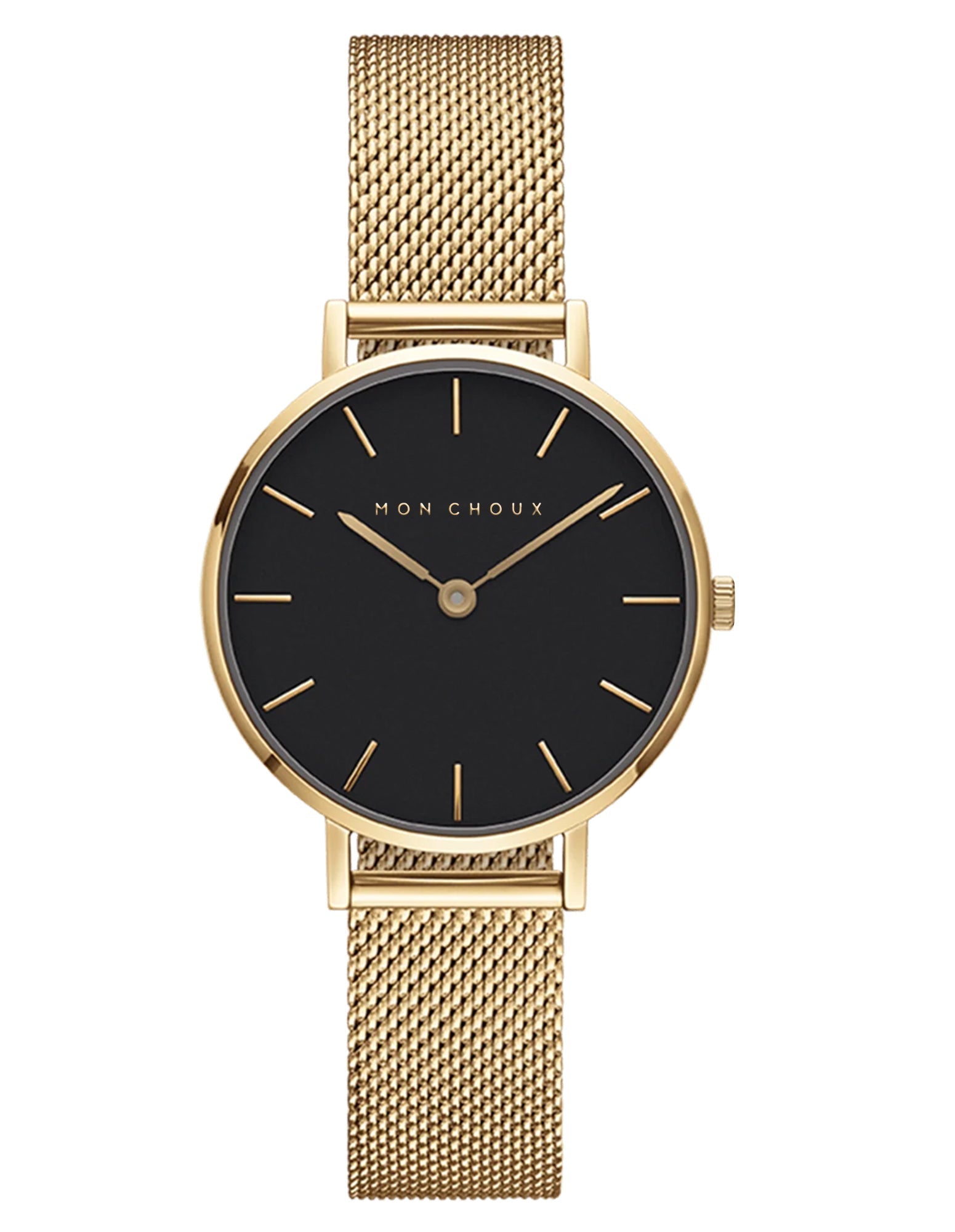 L'ESSENTIAL - NOIR/GOLD WATCH - MESH - Mon Choux - stride