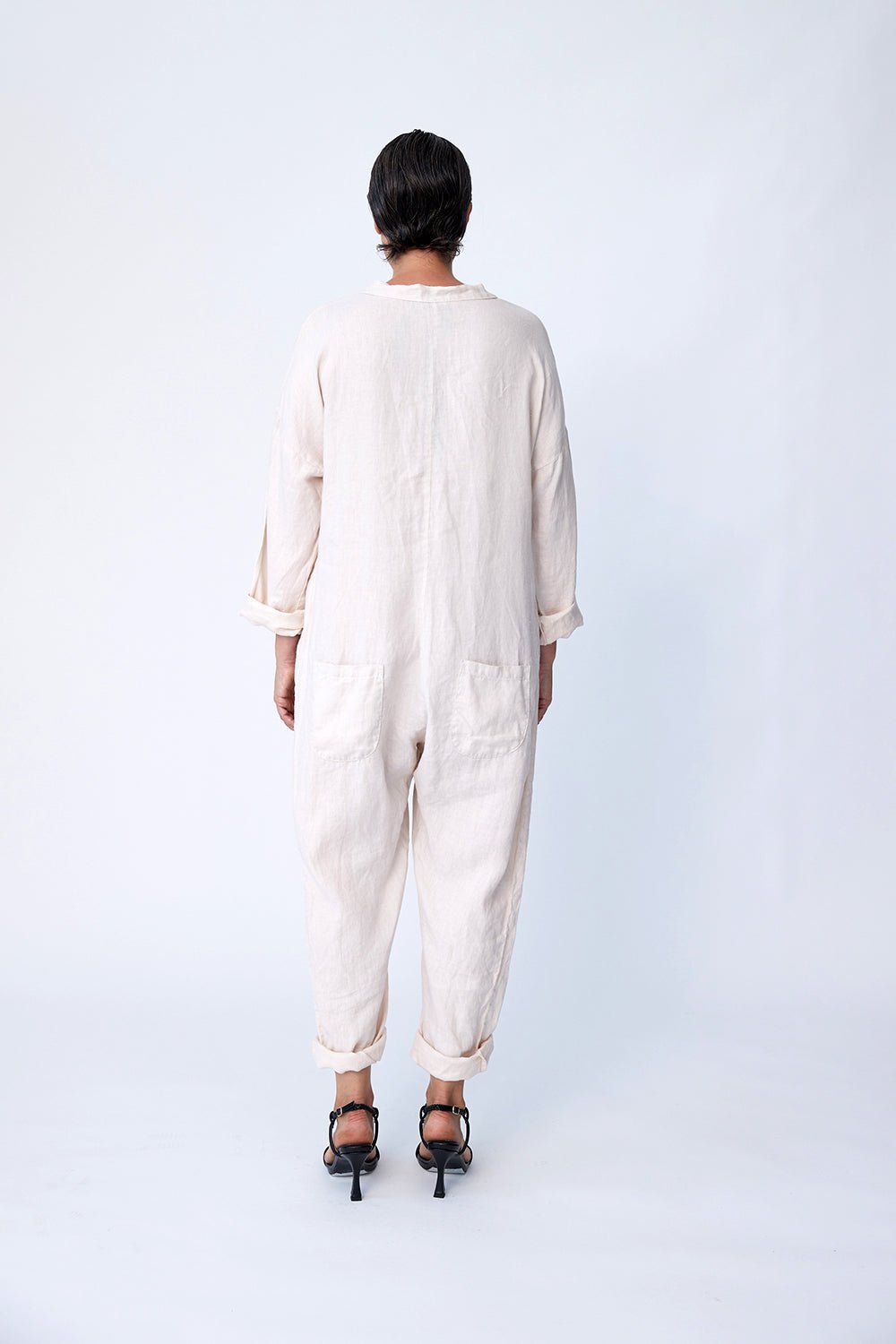 Linen Utility Suit - Bone - Tluxe - stride