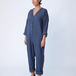 Linen Utility Suit - Indigo - Tluxe - stride