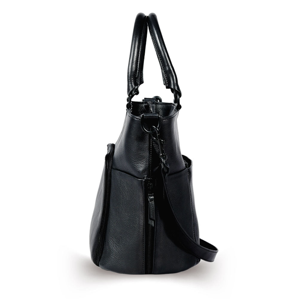 Lioness Tote Leather Bag - Black - Bethikal - stride