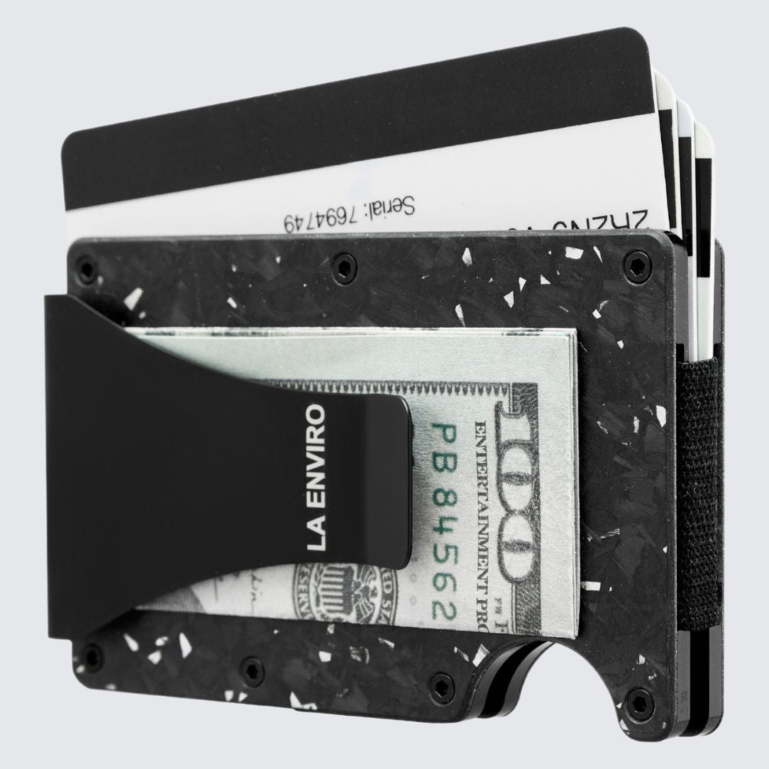 LORNE FORGED CARBON WALLET I MATTE SILVER - La Enviro - stride