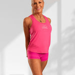 Love | Pink sleeveless activewear top - Empowered Clothing - stride