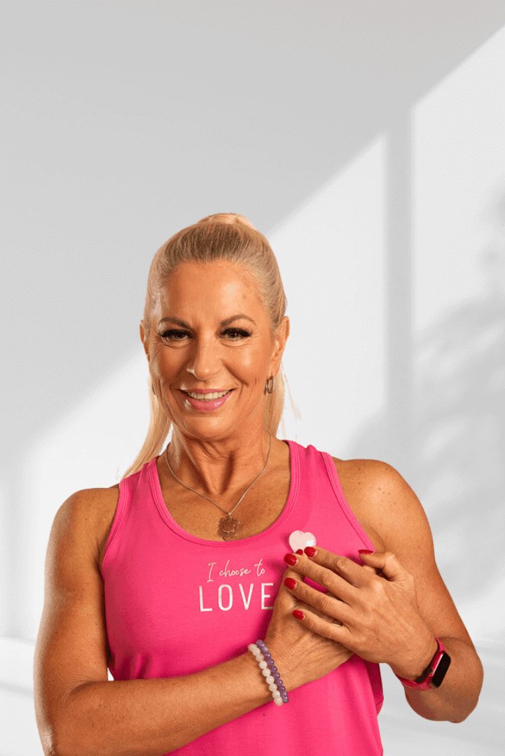 Love | Pink sleeveless activewear top - Empowered Clothing - stride