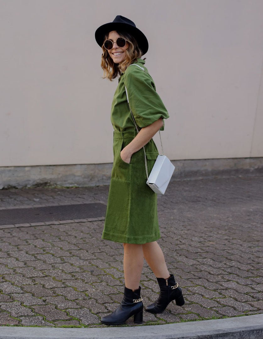 Maya Skirt - Moss Green - Devoi - stride