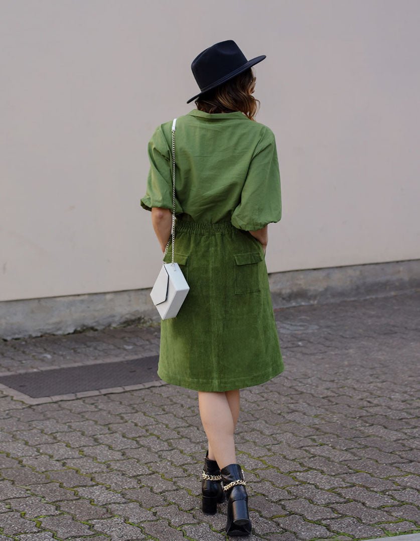 Maya Skirt - Moss Green - Devoi - stride