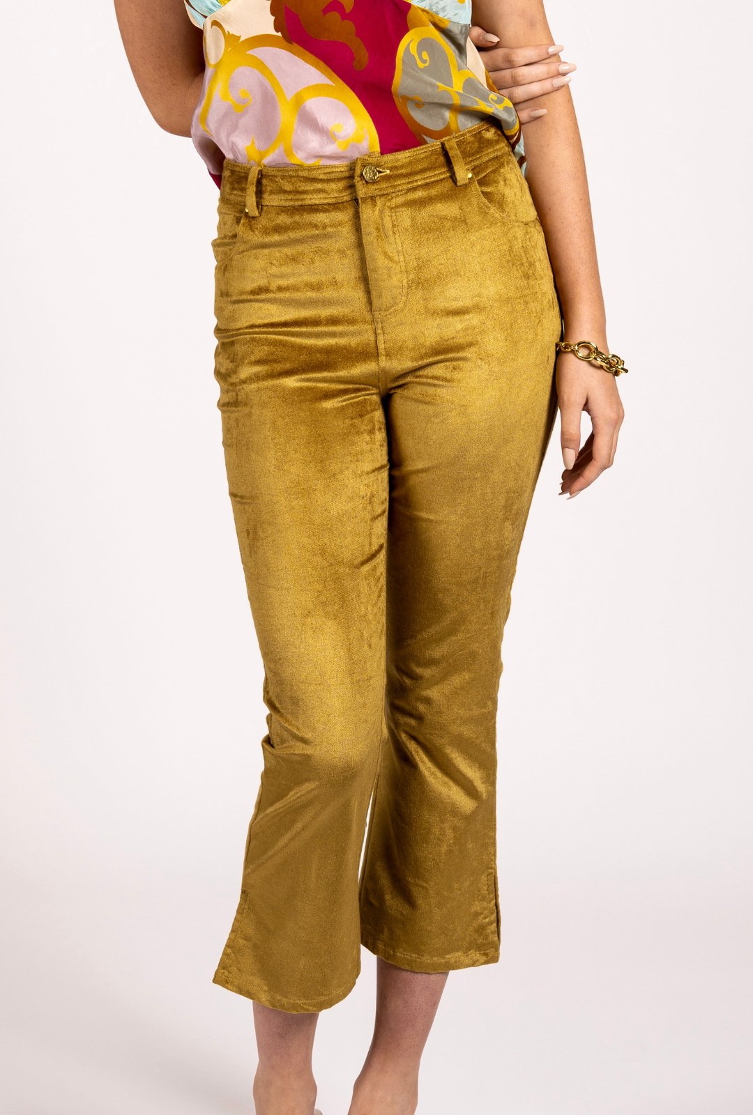 My Go To Capri Pants - Gold Corduroy - Why Mary - stride