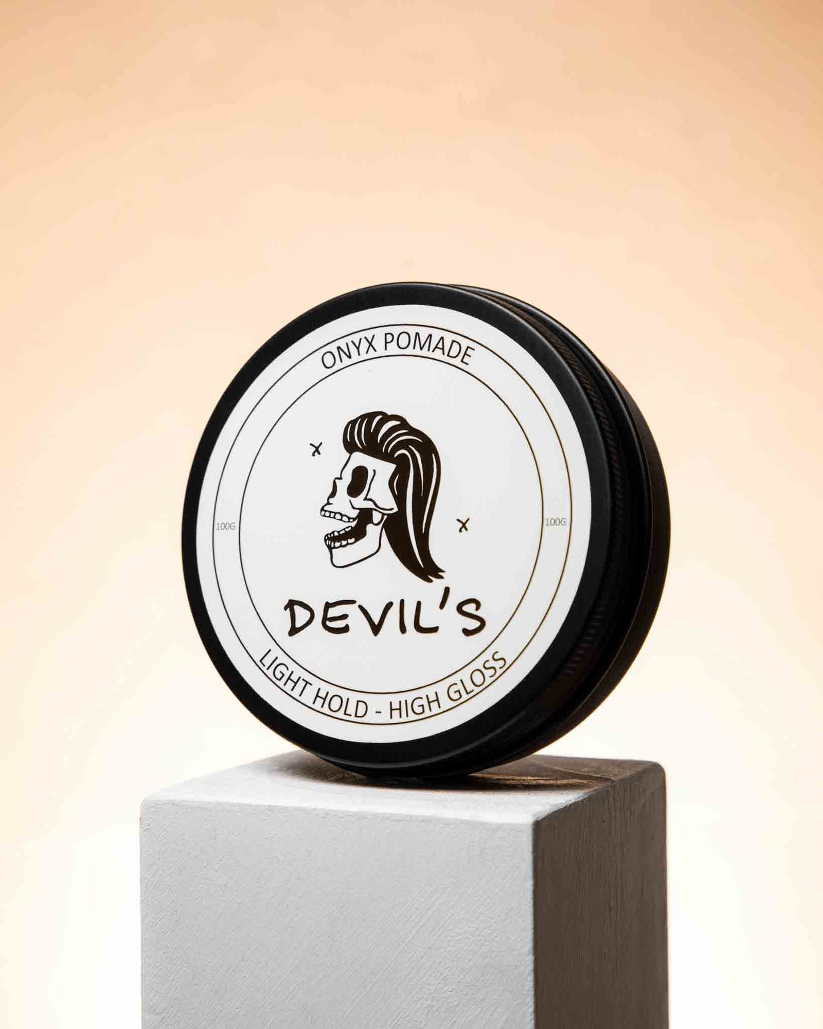 ONYX POMADE - Light Hold & High Gloss - Devils Hair & Beard Care - stride