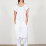 Organic Cotton Genuine Harem Pant - White - Tluxe - stride