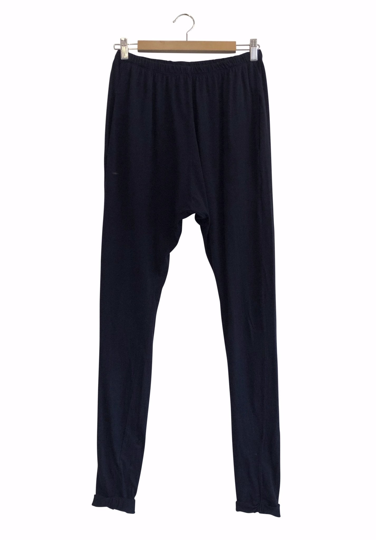 ORGANIC COTTON SLOUCH PANT - BLACK - Tluxe - stride