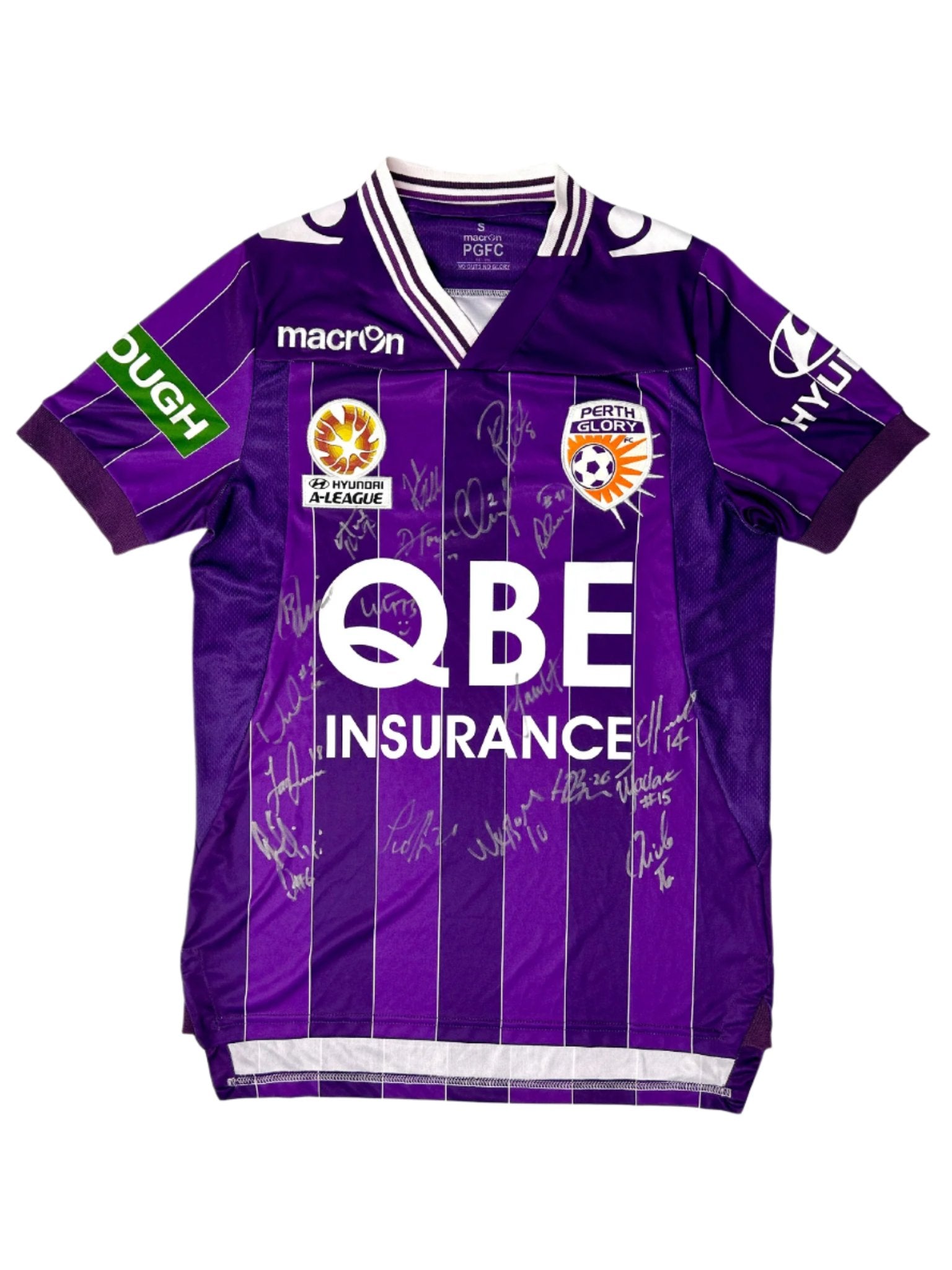 Perth Glory Home 2014 - 2015 Signed S - Unwanted FC - stride