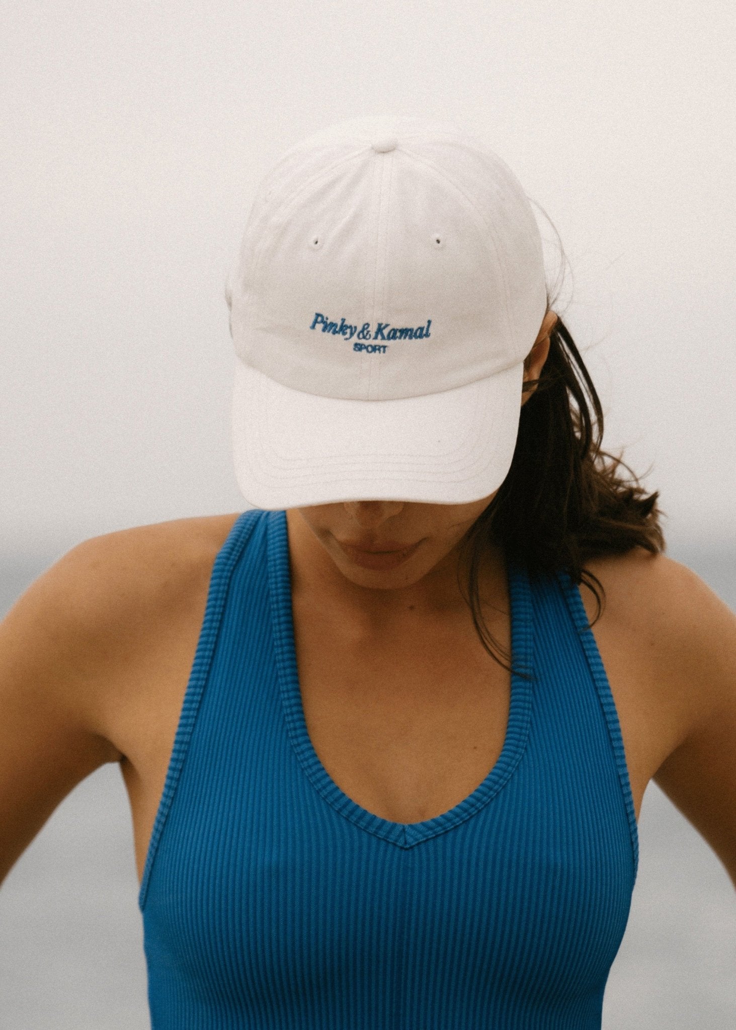 Pinky & Kamal Sport Logo Cap - Off white/ Blue - Pinky & Kamal - stride