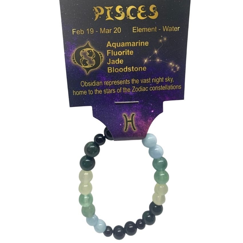 Pisces | Crystal Horoscope Bracelet - Empowered Clothing - stride