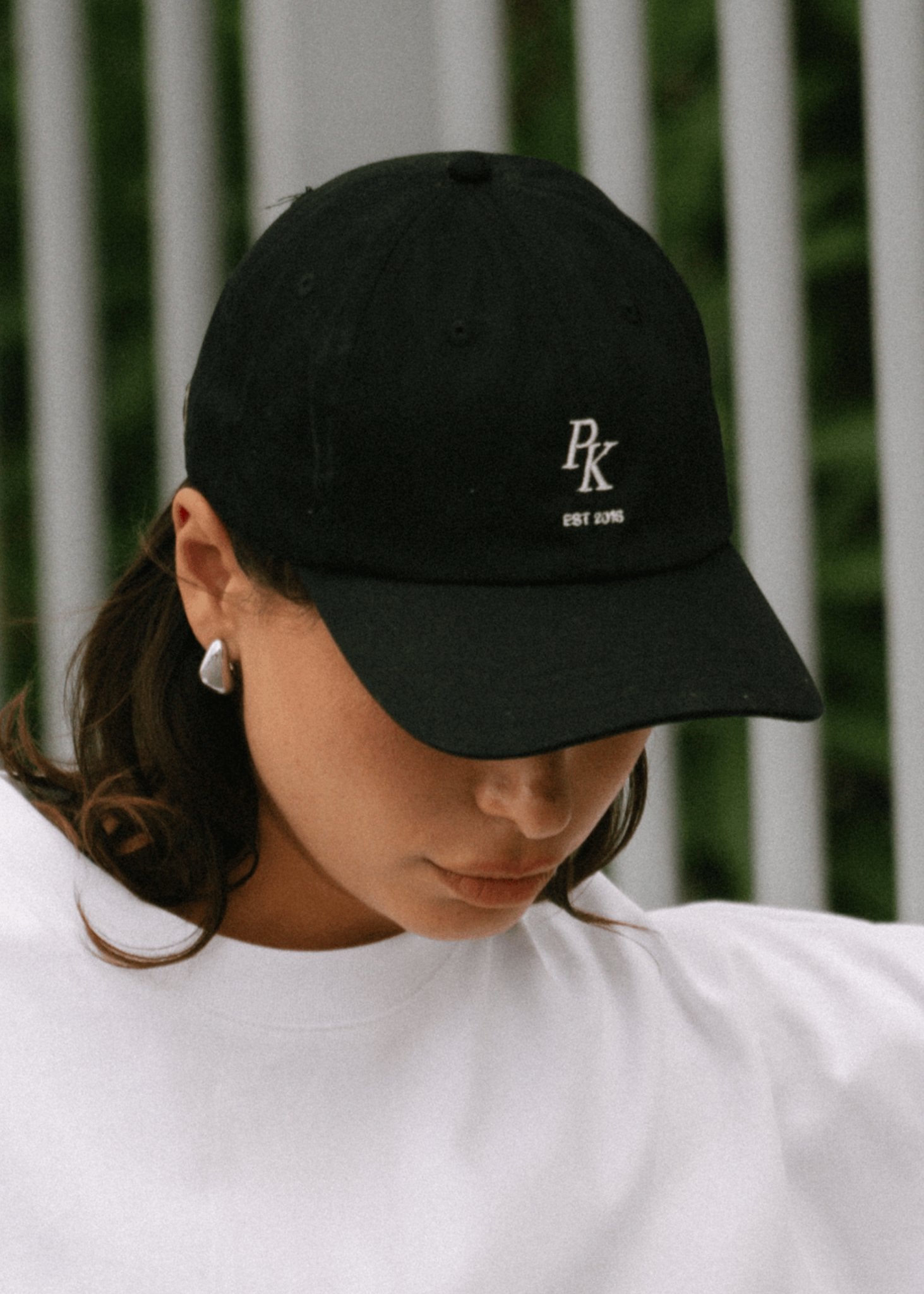 PK Motif Logo Cap - Black - Pinky & Kamal - stride