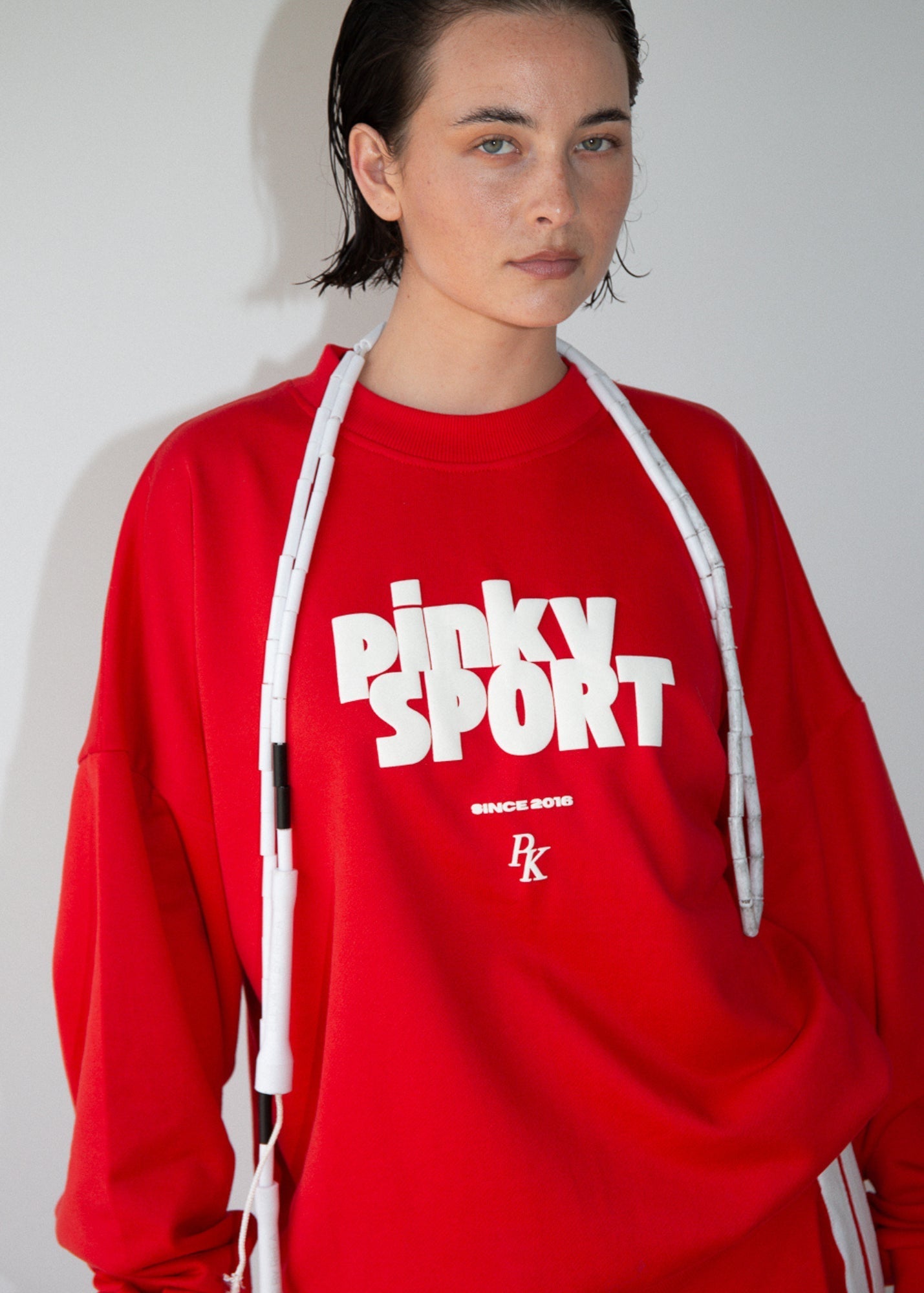 PK x ICONIC - Pinky SPORT Sweatshirt - Red - Pinky & Kamal - stride