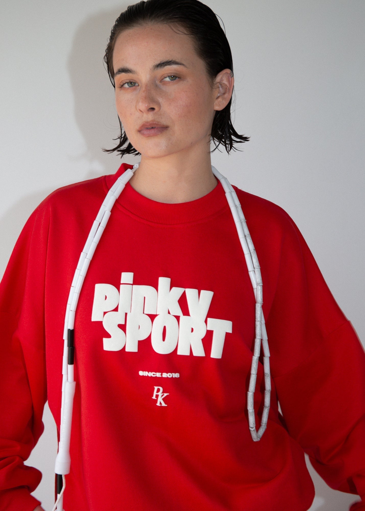 PK x ICONIC - Pinky SPORT Sweatshirt - Red - Pinky & Kamal - stride