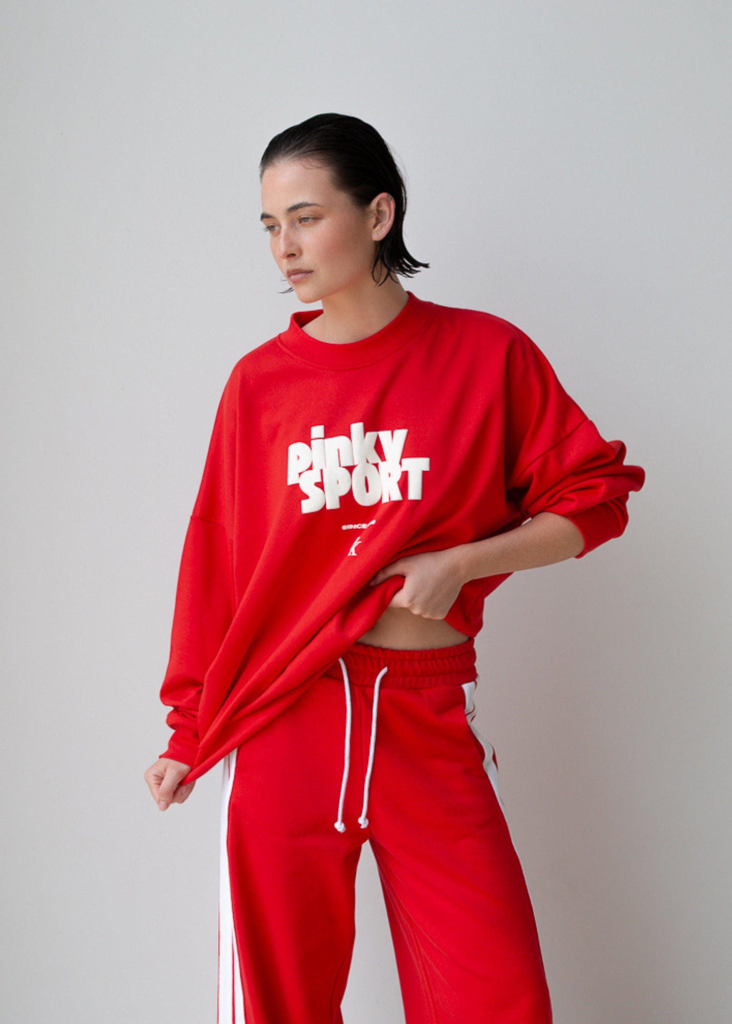 PK x ICONIC - Pinky SPORT Sweatshirt - Red - Pinky & Kamal - stride