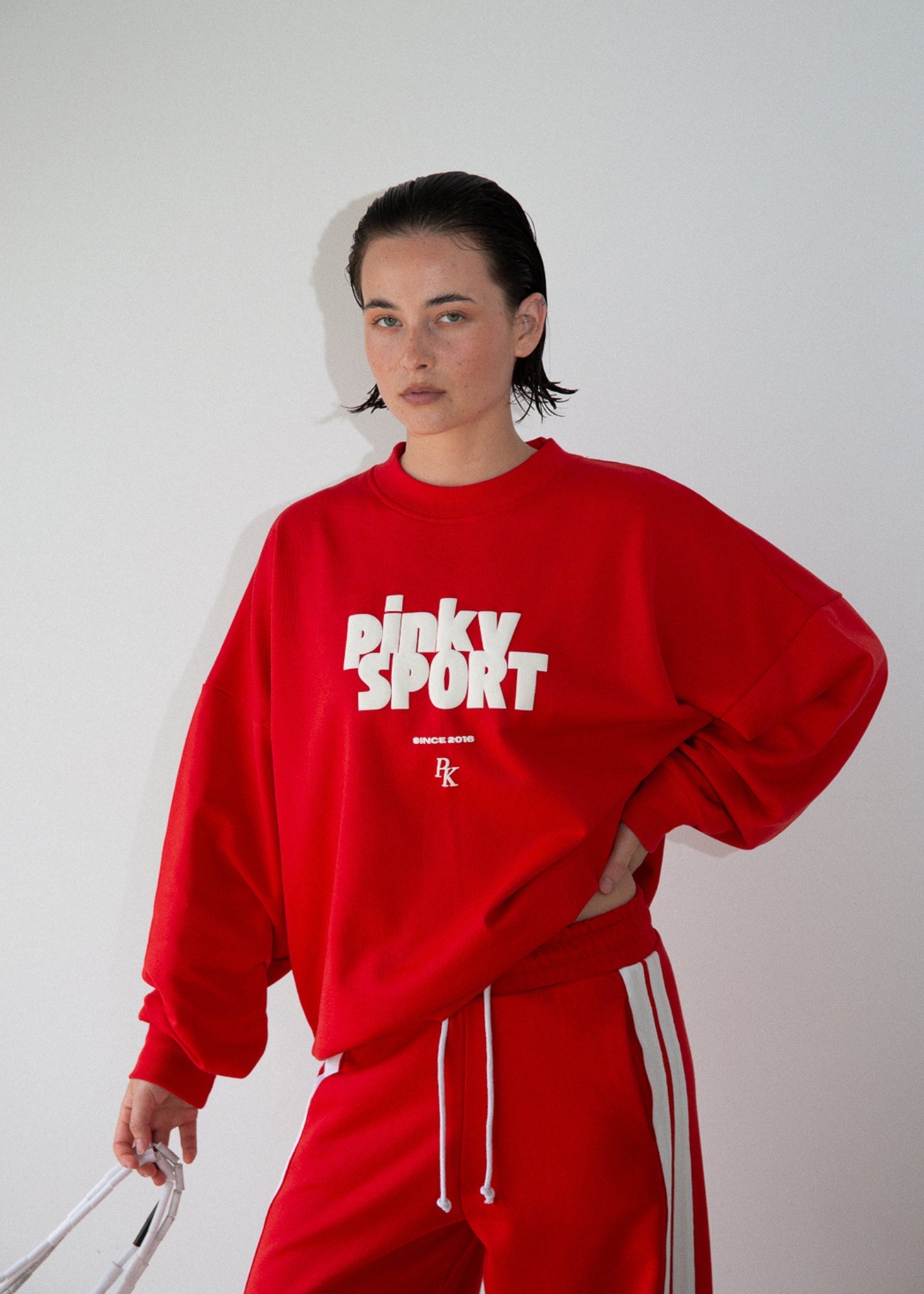 PK x ICONIC - Pinky SPORT Sweatshirt - Red - Pinky & Kamal - stride