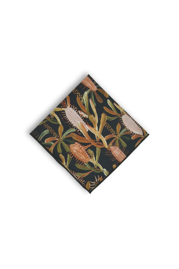 Pocket Square - Grass Tree Black - Peggy & Finn - stride