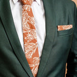 Pocket Square - Kangaroo Paw Burnt Orange - Peggy & Finn - stride