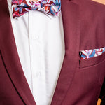 Pocket Square - Protea Burgundy - Peggy & Finn - stride