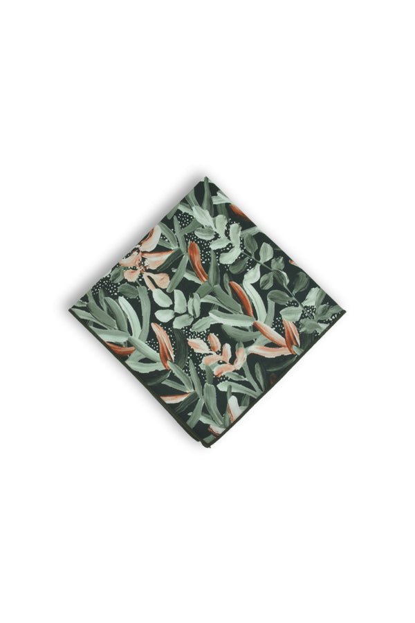 Pocket Square - Protea Green - Peggy & Finn - stride