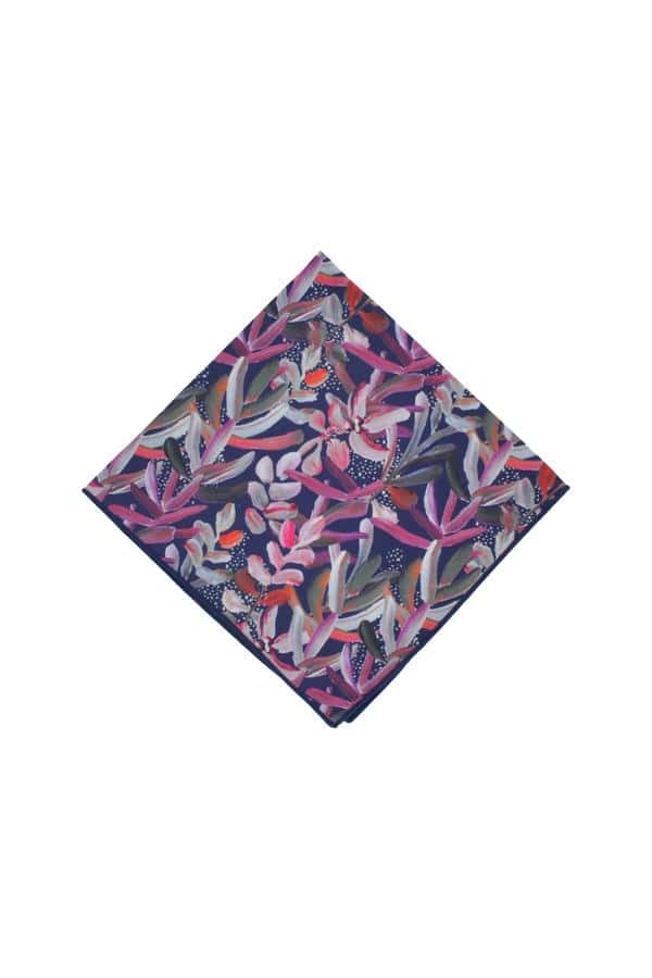 Pocket Square - Protea Navy - Peggy & Finn - stride