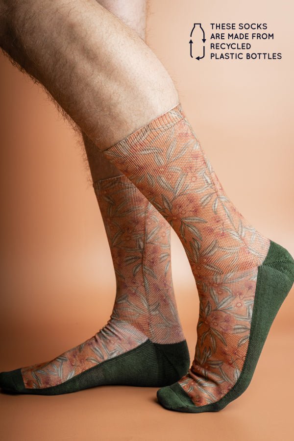 Recycled Socks - Flowering Gum Terracotta - Peggy & Finn - stride