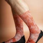 Recycled Socks - Kangaroo Paw Burnt Orange - Peggy & Finn - stride