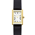 RENDEZVOUS - GOLD STAINLESS STEEL WATCH - NOIR VEGAN LEATHER | GRAPE - Mon Choux - stride