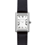 RENDEZVOUS - SILVER STAINLESS STEEL WATCH - NOIR VEGAN LEATHER | GRAPE - Mon Choux - stride