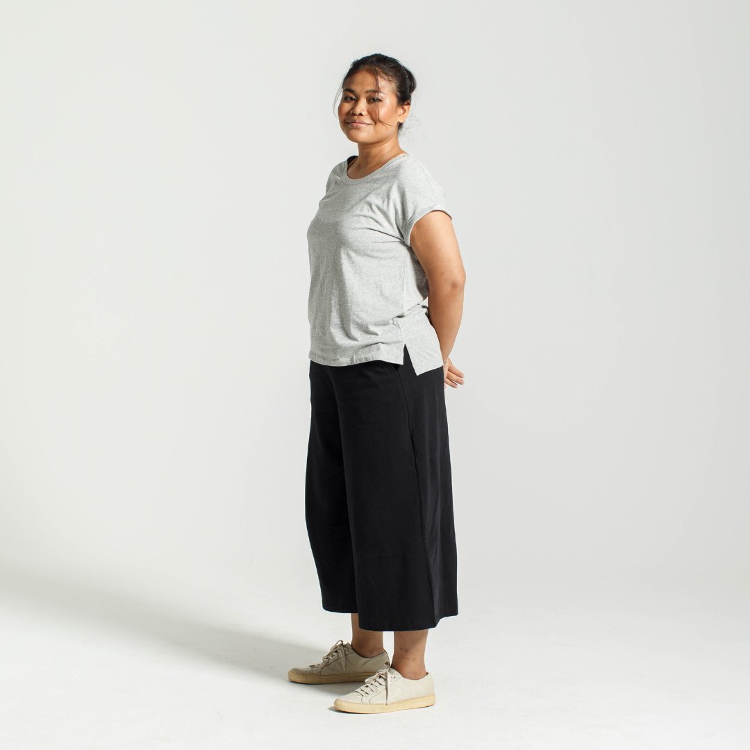 Rolled Sleeve Crew | Grey Marle - Dorsu - stride