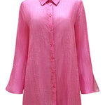 "Rosa" Pink Linen Shirt - Why Mary - stride