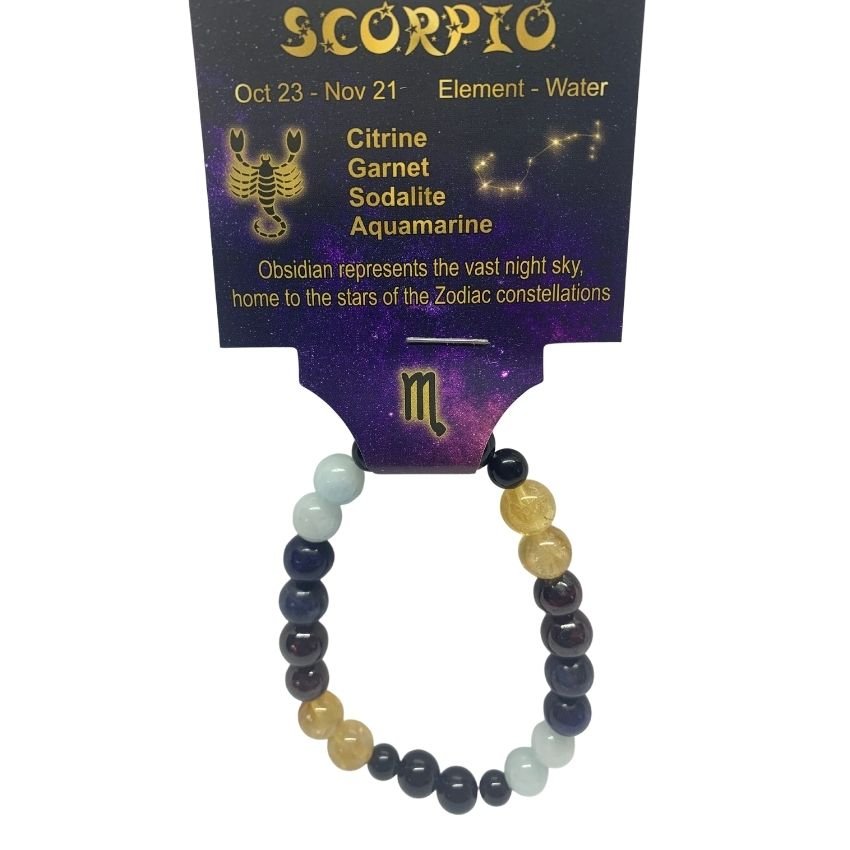 Scorpio | Crystal Horoscope Bracelet - Empowered Clothing - stride