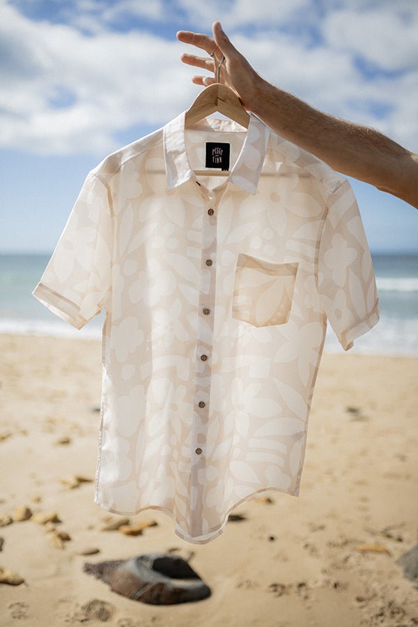 Short Sleeve Shirt - Cut Out Flowers - Peggy & Finn - stride