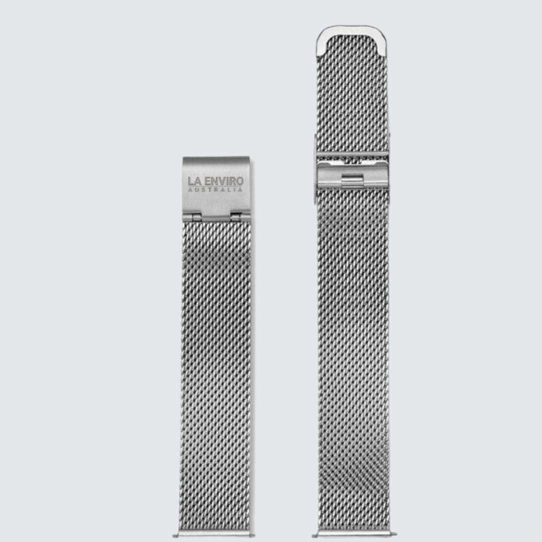 Silver Mesh Watch Strap | 20MM - La Enviro - stride