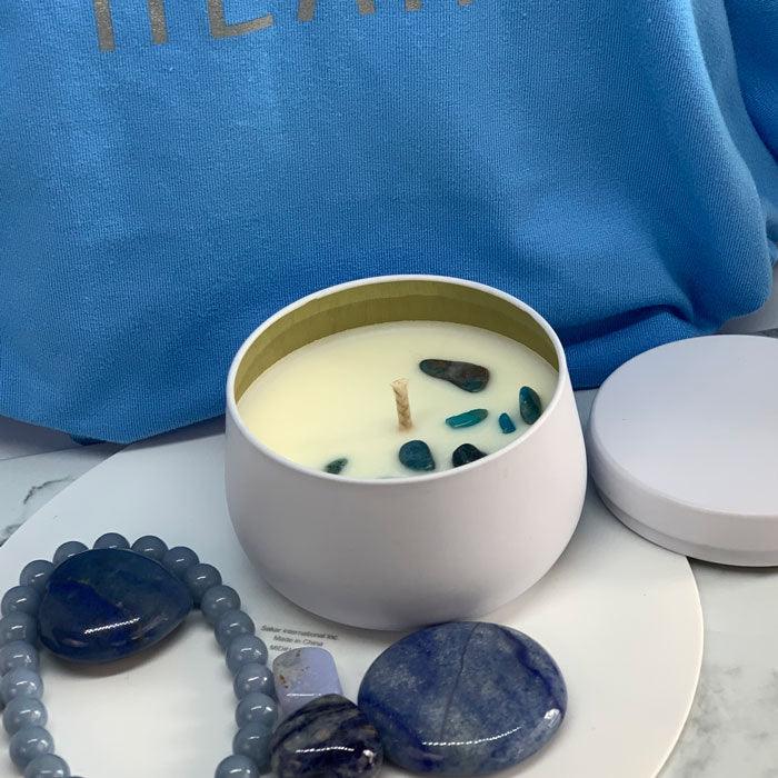 SPEAK | Throat Chakra Wattle Aromatherapy Candle - Empowered Clothing - stride