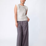 Tencel Pull on Wide Leg Pant - Fawn - Tluxe - stride