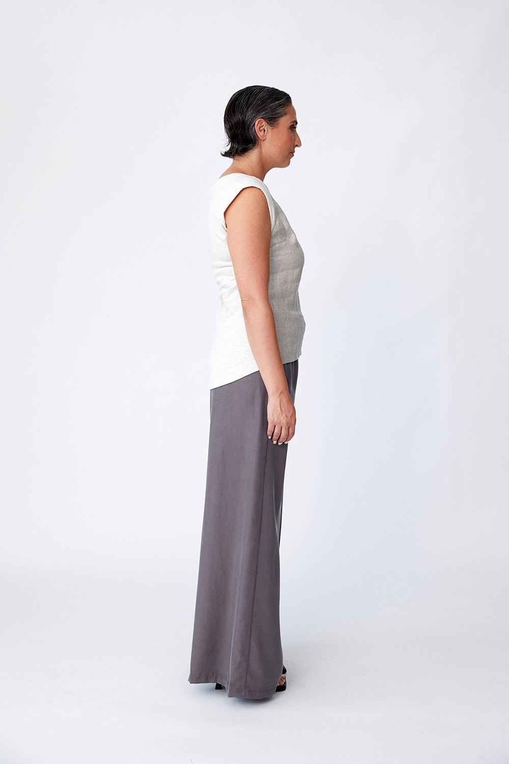 Tencel Pull on Wide Leg Pant - Fawn - Tluxe - stride