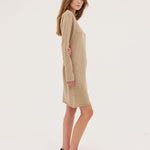 The Funnel Neck Dress | Oatmeal - Cloth & Co - stride