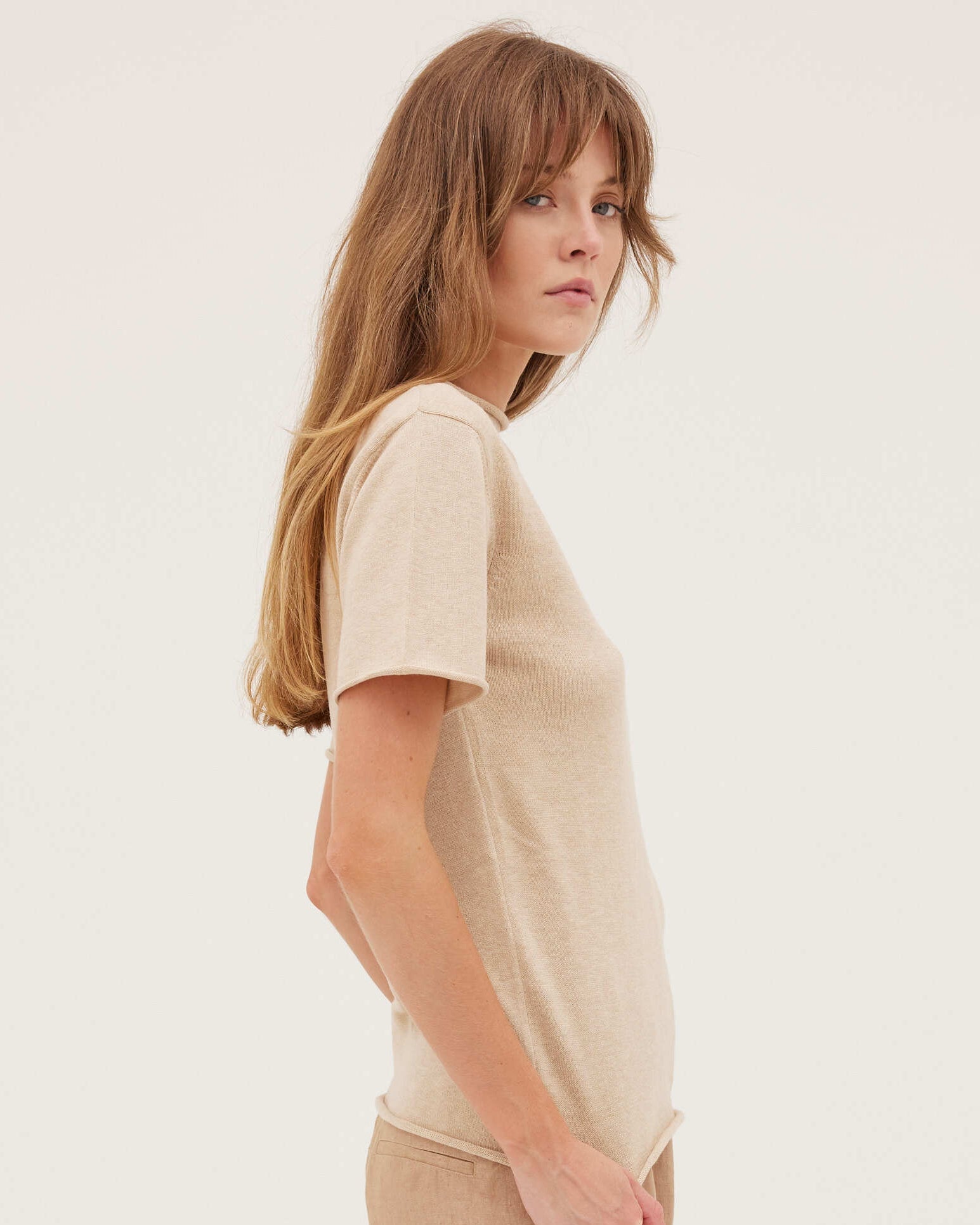 The Funnel Neck Tee | Barley - Cloth & Co - stride