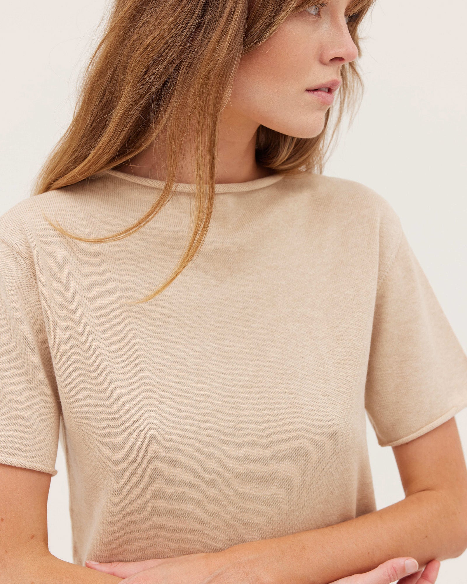 The Funnel Neck Tee | Barley - Cloth & Co - stride