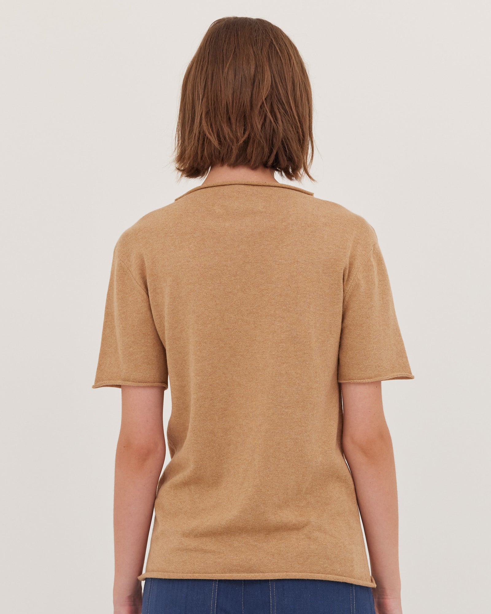 The Funnel Neck Tee | Raffia - Cloth & Co - stride